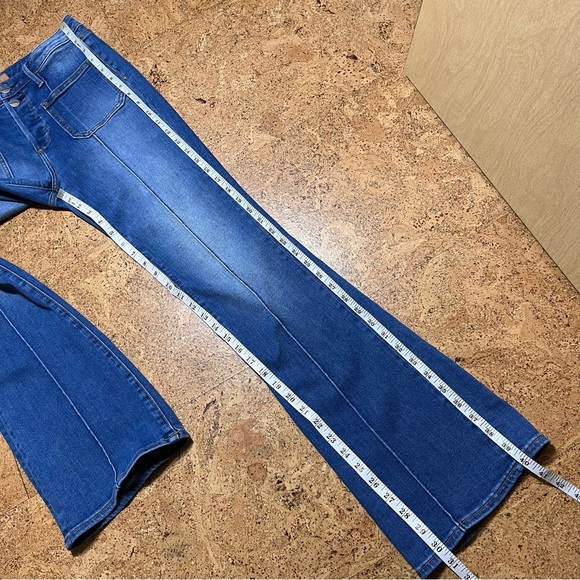 Driftwood Rosie Button-fly Pintuck Flare Jeans Sz 27 - Picture 14 of 15